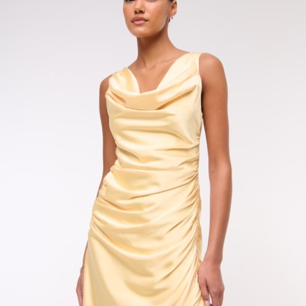 Abercrombie & Fitch Cowl Neck Draped Maxi Dress - Picture 4 of 5